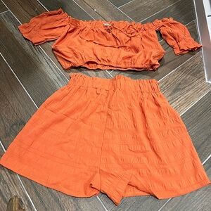 Shein Two Piece Outfit in Orange